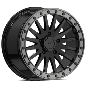 V06 Beadlock UTV Wheel - Gloss Black - Polaris RZR 5 Lug