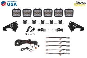 Diode Dynamics - 20-Present Polaris RZR SS5 Pro CrossLink Roof White Combo Lightbar Kit Diode Dynamics - Image 7