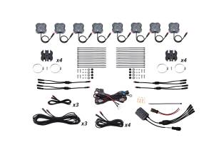 Diode Dynamics - Stage Series SXS Rock Light Installer Kit, RGBW M8 w/Controller (8-pack) - Image 1