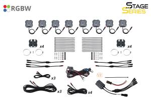 Diode Dynamics - Stage Series SXS Rock Light Installer Kit, RGBW M8 w/Controller (8-pack) - Image 6