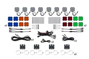 Diode Dynamics - Stage Series SXS Rock Light Installer Kit, White Diffused M8 (8-pack) - Image 1