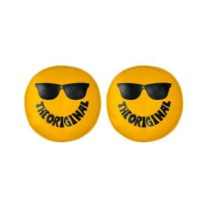 Cover; Retro 8" Vinyl Yellow w/ "THE ORIGINAL" Smiley Sunglasses (pr)