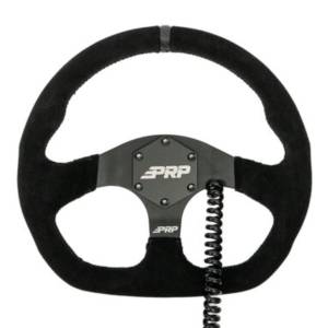 Heated Comp-R Suede Steering Wheel (D-Shaped), Black